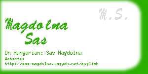 magdolna sas business card